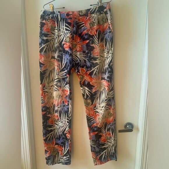 SCOTCH  SODA Bowie Floral straight Leg cotton pants Approximately Si - Picture 12 of 16